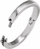14K White Gold 3 mm CLIQ® Hinged Adjustable Flat Band Size 6