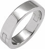 14K White Gold 5 mm CLIQ® Hinged Adjustable Flat Band Size 8.5
