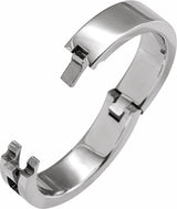 14K White Gold 5 mm CLIQ® Hinged Adjustable Flat Band Size 8.5