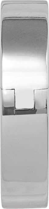 14K White Gold 5 mm CLIQ® Hinged Adjustable Flat Band Size 8.5