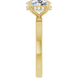 14K Yellow Gold 1 1/2 CTW Lab-Grown Diamond Engagement Ring