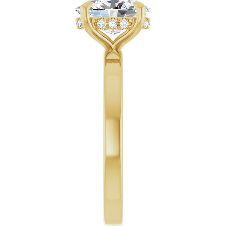 14K Yellow Gold 1 1/2 CTW Lab-Grown Diamond Engagement Ring
