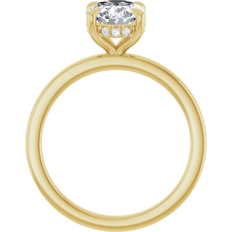 14K Yellow Gold 1 1/2 CTW Lab-Grown Diamond Engagement Ring