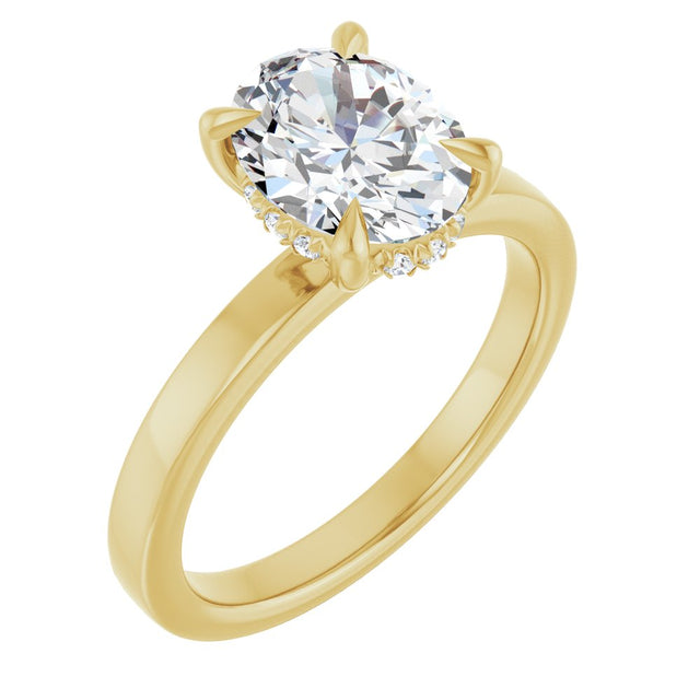 14K Yellow Gold 1 1/2 CTW Lab-Grown Diamond Engagement Ring