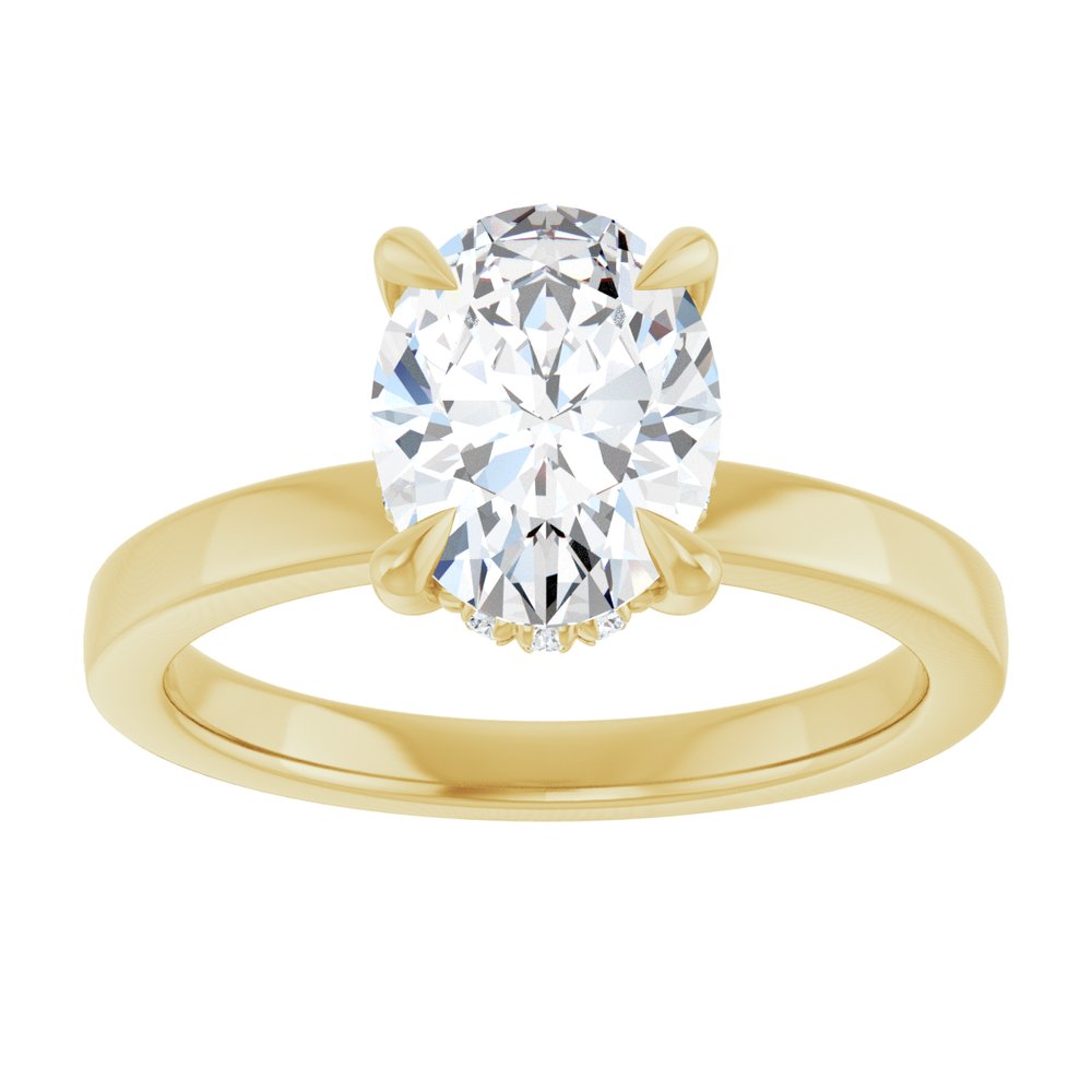 14K Yellow Gold 1 1/2 CTW Lab-Grown Diamond Engagement Ring