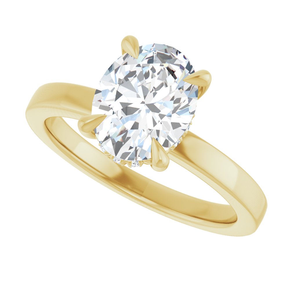 14K Yellow Gold 1 1/2 CTW Lab-Grown Diamond Engagement Ring