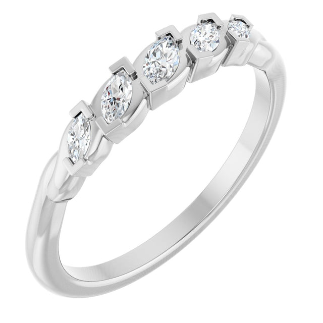14K White Gold 1/4 CTW Lab-Grown Diamond Anniversary Band