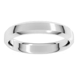 14K White Gold 4 mm Beveled-Edge Comfort-Fit Half Round Band Size 6.5