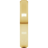 14K Yellow Gold 4 mm Beveled-Edge Comfort-Fit Half Round Band