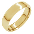 10K Yellow Gold 6 mm Beveled-Edge Comfort-Fit Half Round Band Size 7.5