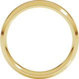 18K Yellow Gold 6 mm Beveled-Edge Comfort-Fit Half Round Band Size 9