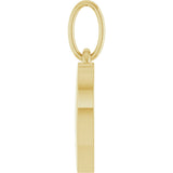 14K Yellow Gold .02 CTW Natural Diamond Blank Paw Print Heart Pendant