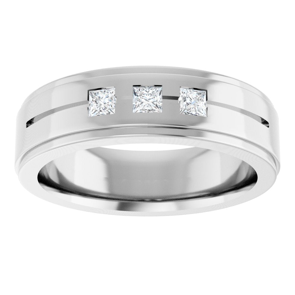 14K White Gold 1/4 CTW Natural Diamond Band