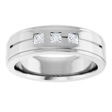 14K White Gold 1/4 CTW Natural Diamond Band