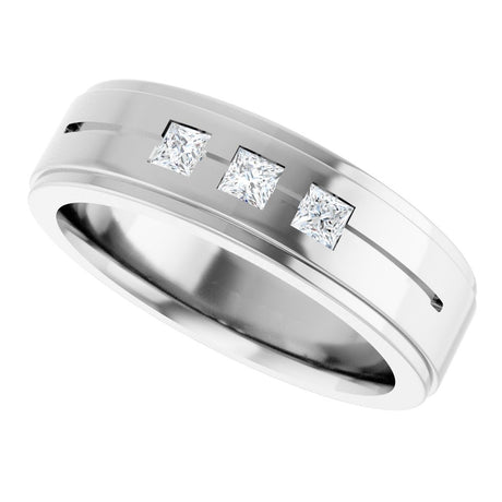 14K White Gold 1/4 CTW Natural Diamond Band