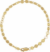 14K Yellow Gold-Filled 4 mm Mirror 7" Chain