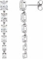 14K White Gold 3 1/4 Lab-Grown Diamond Earrings
