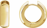14K Yellow Gold 19 mm Hinged Hoop Earrings