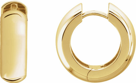 14K Yellow Gold 19 mm Hinged Hoop Earrings