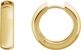 14K Yellow Gold 16 mm Hinged Hoop Earrings