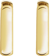 14K Yellow Gold 14 mm Hinged Hoop Earrings