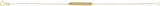 14K Yellow Gold Engravable Bar 7" Bracelet