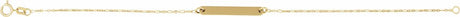 14K Yellow Gold Engravable Bar 7" Bracelet