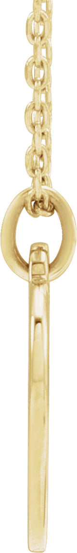 14K Yellow Gold Engravable Floral Heart 16-18" Necklace