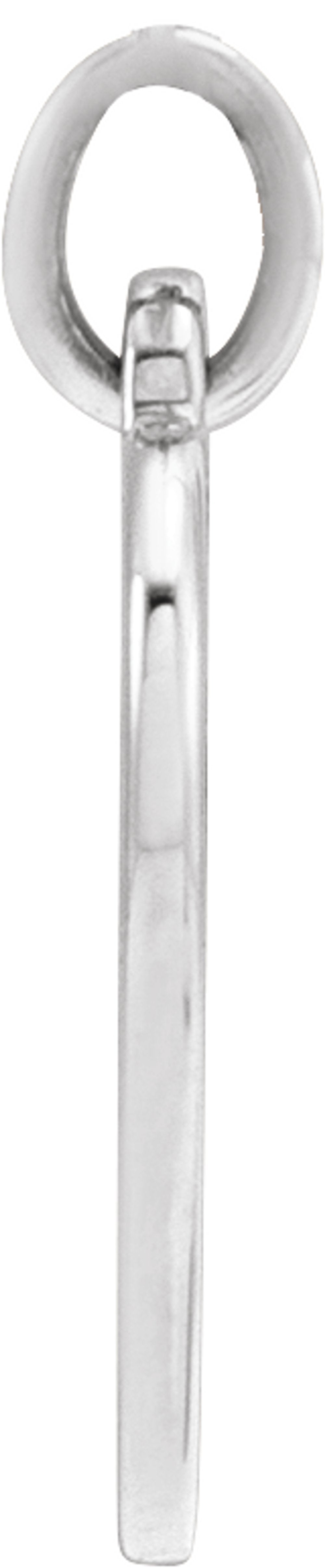 14K White Gold Engravable Floral Heart Pendant