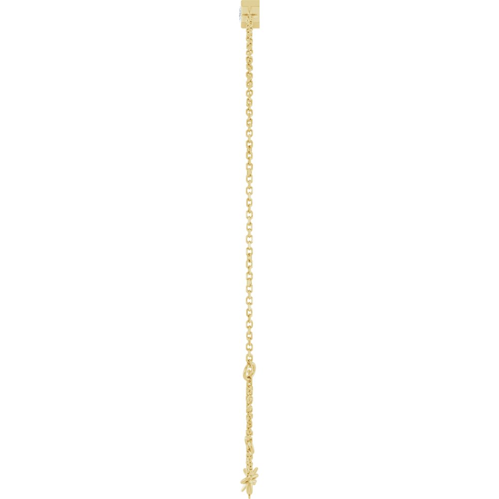 14K Yellow Gold Natural Diamond 6 1/2-7 1/2" Bracelet