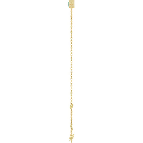 14K Yellow Gold Natural Emerald 6 1/2-7 1/2" Bracelet