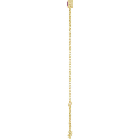 14K Yellow Gold Natural Pink Tourmaline 6 1/2-7 1/2" Bracelet