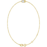 14K Yellow Gold Natural Diamond 6 1/2-7 1/2" Bracelet