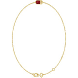 14K Yellow Gold Lab-Grown Ruby 6 1/2-7 1/2" Bracelet