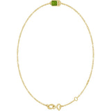 14K Yellow Gold Natural Peridot 6 1/2-7 1/2" Bracelet