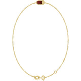 14K Yellow Gold Natural Mozambique Garnet 6 1/2-7 1/2" Bracelet