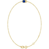 14K Yellow Gold Natural Blue Sapphire 6 1/2-7 1/2" Bracelet