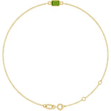 14K Yellow Gold Natural Peridot 6 1/2-7 1/2" Bracelet