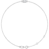 14K White Gold Lab-Grown Diamond 6 1/2-7 1/2" Bracelet