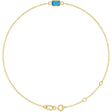 14K Yellow Gold Natural Blue Zircon 6 1/2-7 1/2" Bracelet