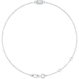 14K White Gold Lab-Grown Diamond 6 1/2-7 1/2" Bracelet