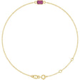 14K Yellow Gold Natural Pink Tourmaline 6 1/2-7 1/2" Bracelet