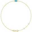 14K Yellow Gold Natural Aquamarine 6 1/2-7 1/2" Bracelet