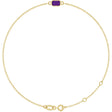14K Yellow Gold Natural Amethyst 6 1/2-7 1/2" Bracelet