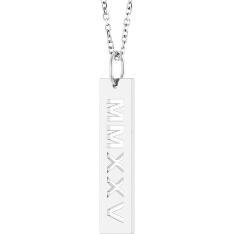 Sterling Silver 2025 Roman Numeral 16-18" Necklace