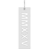 Sterling Silver 2025 Roman Numeral Pendant