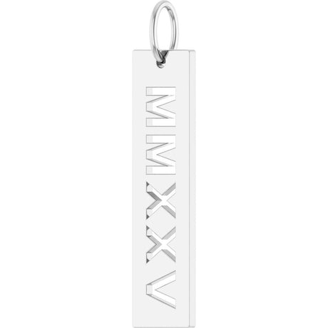 Sterling Silver 2025 Roman Numeral Pendant
