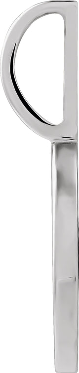 14K White Gold .01 CTW Natural Diamond Engraved Dog Mom Paw Print Charm/Pendant