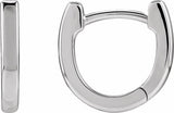 Sterling Silver 14.5 mm Hinged Hoop Earrings 