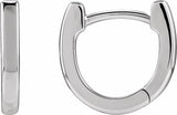 Sterling Silver 14.5 mm Hinged Hoop Earrings 